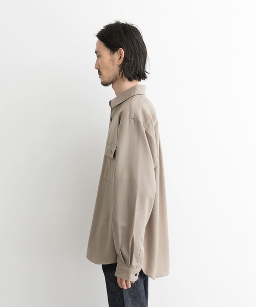 MANUAL ALPHABET（マニュアル アルファベット）の「MANUAL ALPHABET　WOOL R/CFP SHIRTS（シャツ/ブラウス・メンズ・ベージュ/キャメル/カーキ・3/2）」の9枚目の写真