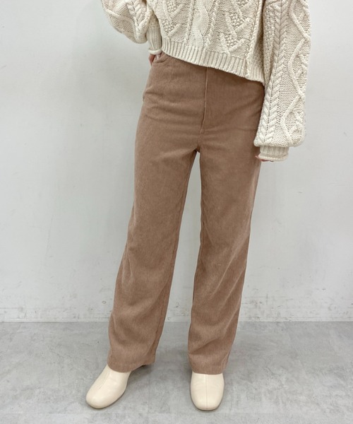 OLIVE des OLIVE(オリーブデオリーブ)の「【WEB限定】コーデュロイおめかしパンツ(その他パンツ・レディース・グリーン/チャコールグレー/アイボリー/ピンク/ベージュ・SMALL/MEDIUM)」の4枚目の写真