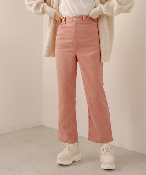 OLIVE des OLIVE(オリーブデオリーブ)の「【WEB限定】コーデュロイおめかしパンツ(その他パンツ・レディース・グリーン/チャコールグレー/アイボリー/ピンク/ベージュ・SMALL/MEDIUM)」の5枚目の写真