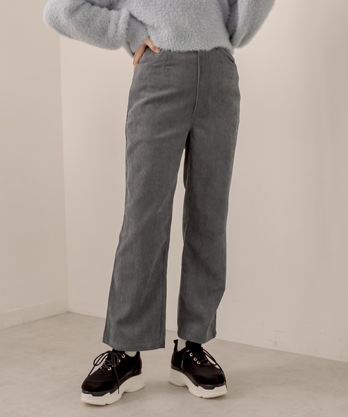 OLIVE des OLIVE(オリーブデオリーブ)の「【WEB限定】コーデュロイおめかしパンツ(その他パンツ・レディース・グリーン/チャコールグレー/アイボリー/ピンク/ベージュ・SMALL/MEDIUM)」の3枚目の写真