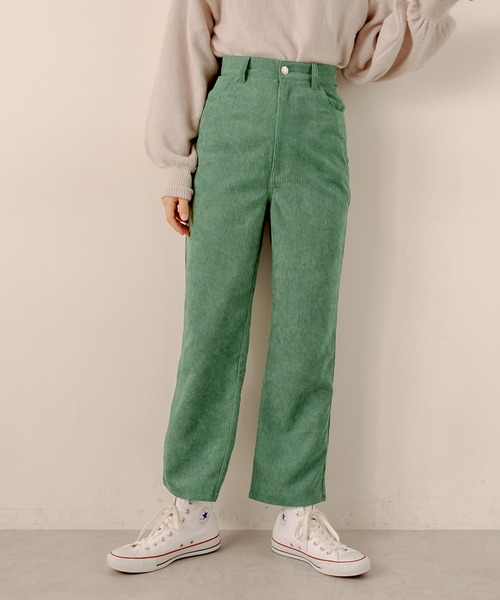 OLIVE des OLIVE(オリーブデオリーブ)の「【WEB限定】コーデュロイおめかしパンツ(その他パンツ・レディース・グリーン/チャコールグレー/アイボリー/ピンク/ベージュ・SMALL/MEDIUM)」の1枚目の写真