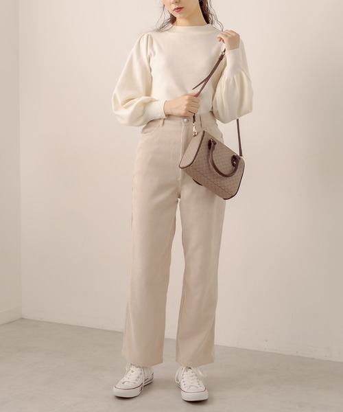 OLIVE des OLIVE(オリーブデオリーブ)の「【WEB限定】コーデュロイおめかしパンツ(その他パンツ・レディース・グリーン/チャコールグレー/アイボリー/ピンク/ベージュ・SMALL/MEDIUM)」の6枚目の写真