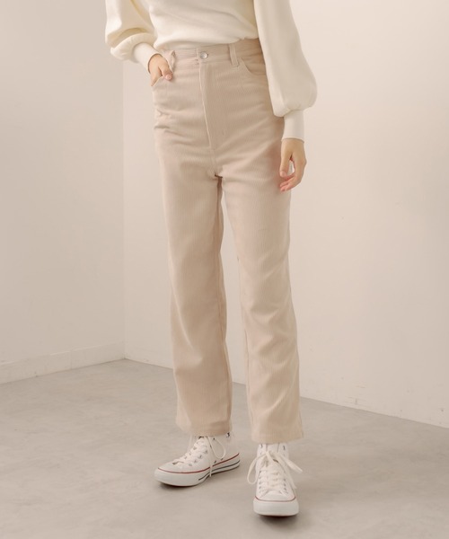 OLIVE des OLIVE(オリーブデオリーブ)の「【WEB限定】コーデュロイおめかしパンツ(その他パンツ・レディース・グリーン/チャコールグレー/アイボリー/ピンク/ベージュ・SMALL/MEDIUM)」の9枚目の写真