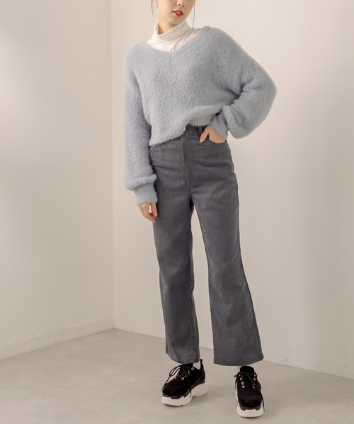 OLIVE des OLIVE(オリーブデオリーブ)の「【WEB限定】コーデュロイおめかしパンツ(その他パンツ・レディース・グリーン/チャコールグレー/アイボリー/ピンク/ベージュ・SMALL/MEDIUM)」の14枚目の写真