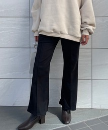 起毛センタープレスセミフレアパンツ
