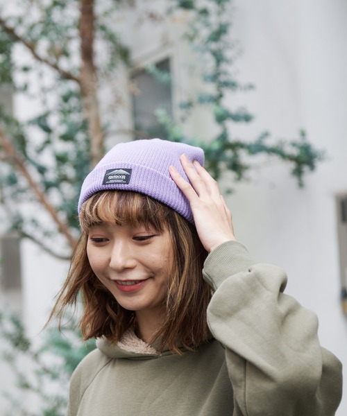 OUTDOOR PRODUCTS(アウトドアプロダクツ)の「【OUTDOOR PRODUCTS】静電気軽減 ワンポイントブランドロゴ 畦編み2WAYニットワッチ/ビーニー(ニットキャップ/ビーニー・メンズ・ベージュ/ネイビー/オリーブ/ラベンダー/ワイン/ホワイト/チャコールグレー/ライトグレー/ライトブルー/ブラック・FREE)」の9枚目の写真