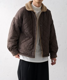 ボアキルティングショートブルゾン