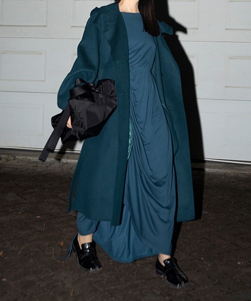 chuclla(チュクラ)の「【chuclla】【2021/AW】Gun flap detail hooded coat chw21a132(その他アウター・レディース・ブルー・FREE)」の3枚目の写真