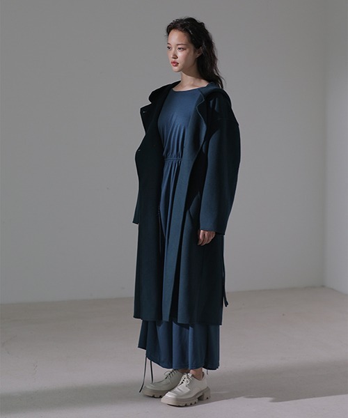 chuclla(チュクラ)の「【chuclla】【2021/AW】Gun flap detail hooded coat chw21a132(その他アウター・レディース・ブルー・FREE)」の7枚目の写真