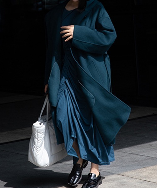 chuclla(チュクラ)の「【chuclla】【2021/AW】Gun flap detail hooded coat chw21a132(その他アウター・レディース・ブルー・FREE)」の8枚目の写真