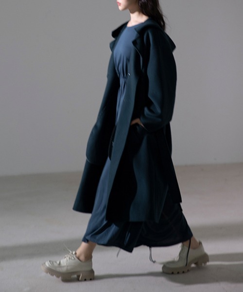chuclla(チュクラ)の「【chuclla】【2021/AW】Gun flap detail hooded coat chw21a132(その他アウター・レディース・ブルー・FREE)」の10枚目の写真