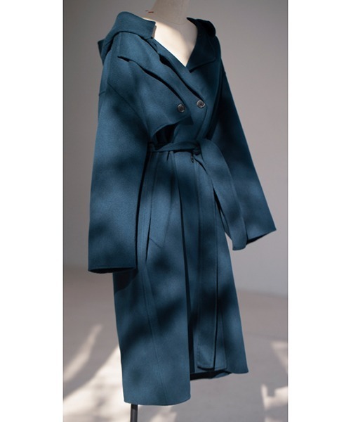 chuclla(チュクラ)の「【chuclla】【2021/AW】Gun flap detail hooded coat chw21a132(その他アウター・レディース・ブルー・FREE)」の13枚目の写真