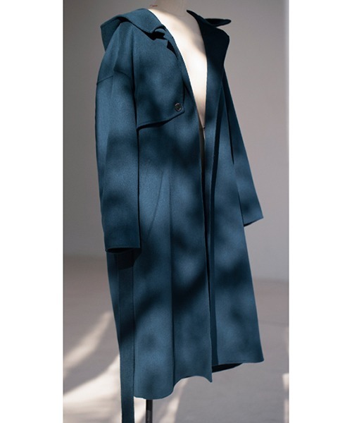 chuclla(チュクラ)の「【chuclla】【2021/AW】Gun flap detail hooded coat chw21a132(その他アウター・レディース・ブルー・FREE)」の14枚目の写真