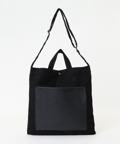 ikka（イッカ）の「フェイクスェードアウトポケット2WAYショルダーBAG（ショルダーバッグ・メンズ・ライトグレー/ブラック/ブラウン・FREE）」の2枚目の写真