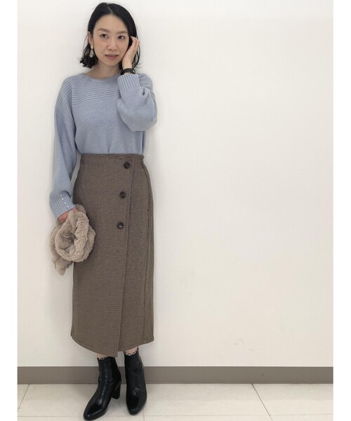 DRESKIP(ドレスキップ)の「◆袖フェイクパール付きヘアリ-ニット(ニット/セーター・レディース・ベビーピンク/ダークグレー/ライトブルー/ライトベージュ・02/04/03)」の18枚目の写真