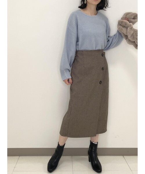 DRESKIP(ドレスキップ)の「◆袖フェイクパール付きヘアリ-ニット(ニット/セーター・レディース・ベビーピンク/ダークグレー/ライトブルー/ライトベージュ・02/04/03)」の19枚目の写真