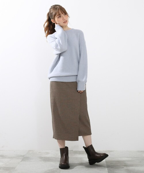 DRESKIP(ドレスキップ)の「◆袖フェイクパール付きヘアリ-ニット(ニット/セーター・レディース・ベビーピンク/ダークグレー/ライトブルー/ライトベージュ・02/04/03)」の21枚目の写真