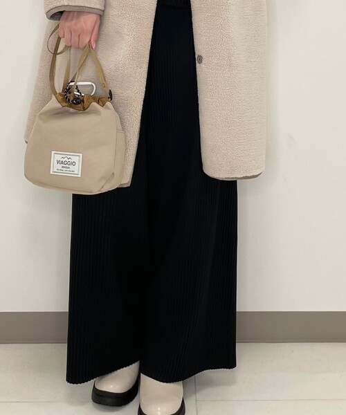 Cutie Blonde(キューティーブロンド)の「◆裏毛プリーツワイドパンツ(その他パンツ・レディース・ブラック/ダークグリーン/ブラウン系その他/パープル系・01/02/03)」の6枚目の写真