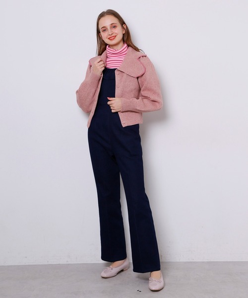 Seemi. byNICECLAUP（ シーミーバイナイスクラップ）の「Seemi.フリルサロペット（サロペット/オーバーオール・レディース・ブラック/ネイビー/サックスブルー・FREE）」の17枚目の写真