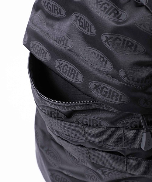 X-girl（エックスガール）の「OVAL LOGO ADVENTURE BACKPACK（バックパック/リュック・レディース・ブラック・ONE SIZE）」の9枚目の写真
