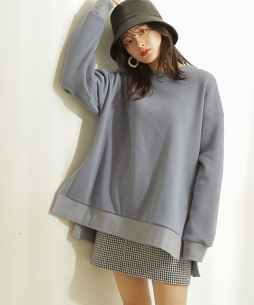 FREE'S MART(フリーズマート)の「裏シャギービッグスウェット(スウェット・レディース・ホワイト/ブルー/ブラック・FREE)」の1枚目の写真