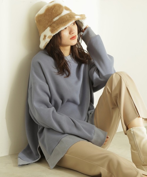 FREE'S MART(フリーズマート)の「裏シャギービッグスウェット(スウェット・レディース・ホワイト/ブルー/ブラック・FREE)」の10枚目の写真