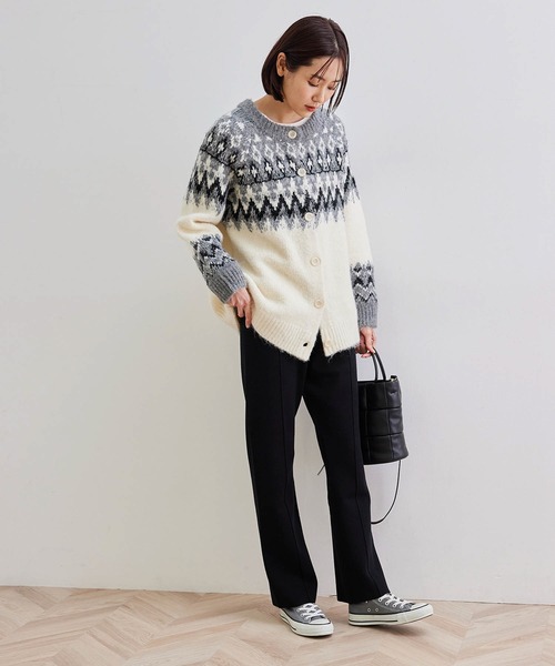 ROPE' PICNIC(ロペピクニック)の「センタータックニットパンツ(その他パンツ・レディース・ブラック/ベージュ・40/38)」の10枚目の写真