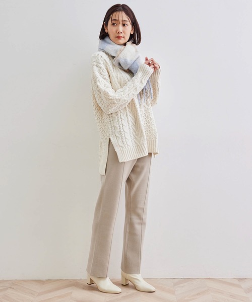 ROPE' PICNIC(ロペピクニック)の「センタータックニットパンツ(その他パンツ・レディース・ブラック/ベージュ・40/38)」の11枚目の写真