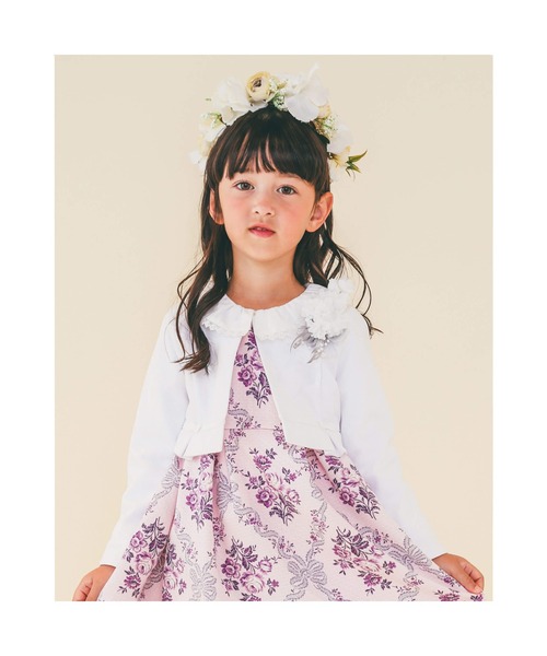BeBe(ベベ)の「BeBe/フォーマル袖レースリボンポンチボレロジャケット(110~130cm)(スーツジャケット・キッズ・ホワイト/ネイビー・110/130/120)」の13枚目の写真