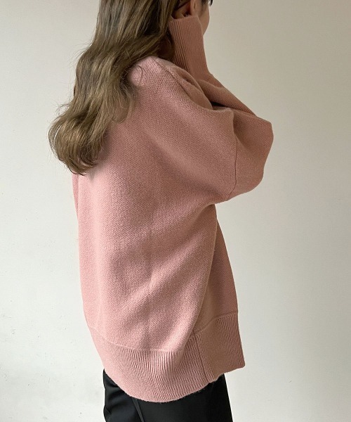 Bab（バブ）の「カラールーズニット（ニット/セーター・レディース・オフホワイト/ピンク/イエロー/ブルー/ライトグリーン/モカ・M）」の15枚目の写真