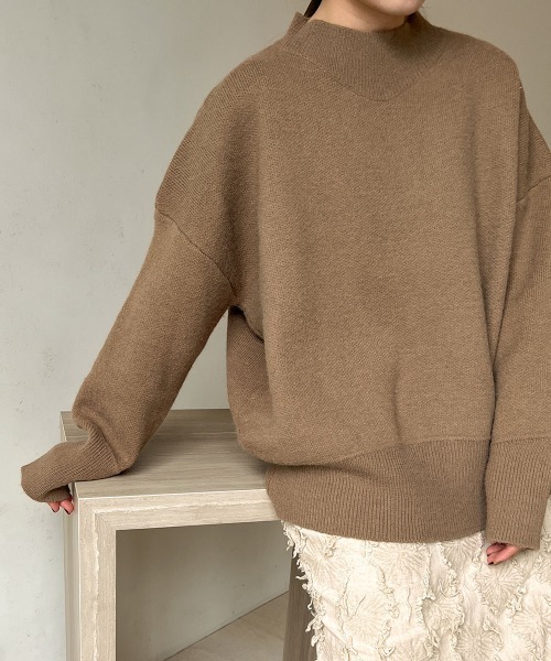 Bab（バブ）の「カラールーズニット（ニット/セーター・レディース・オフホワイト/ピンク/イエロー/ブルー/ライトグリーン/モカ・M）」の22枚目の写真