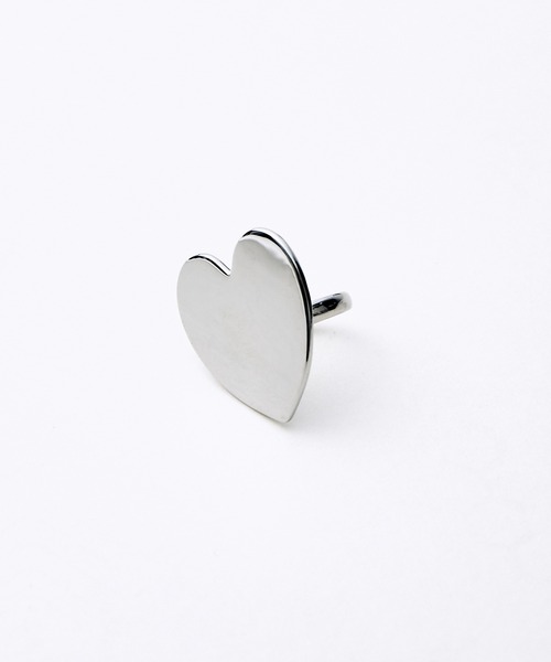 ADAM ET ROPE'（アダムエロペ）の「プレートハートリング(大)（リング・レディース・シルバー/ゴールド・FREE）」の2枚目の写真