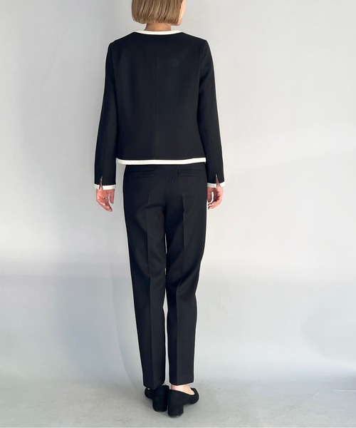 PICCIN（ピッチン）の「ドビーオックステーパードパンツ（スーツパンツ・レディース・ネイビー/グレイッシュベージュ・M/L）」の15枚目の写真
