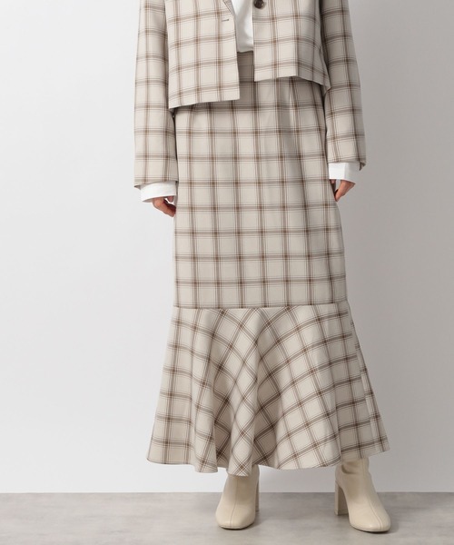 LOWRYS FARM(ローリーズファーム)の「LANATECマーメイドスカート 257851(スカート・レディース・アイボリー/ブラウン/ベージュ系その他/グリーン系その他・FREE)」の1枚目の写真