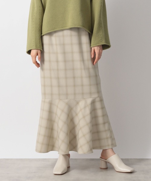 LOWRYS FARM(ローリーズファーム)の「LANATECマーメイドスカート 257851(スカート・レディース・アイボリー/ブラウン/ベージュ系その他/グリーン系その他・FREE)」の4枚目の写真