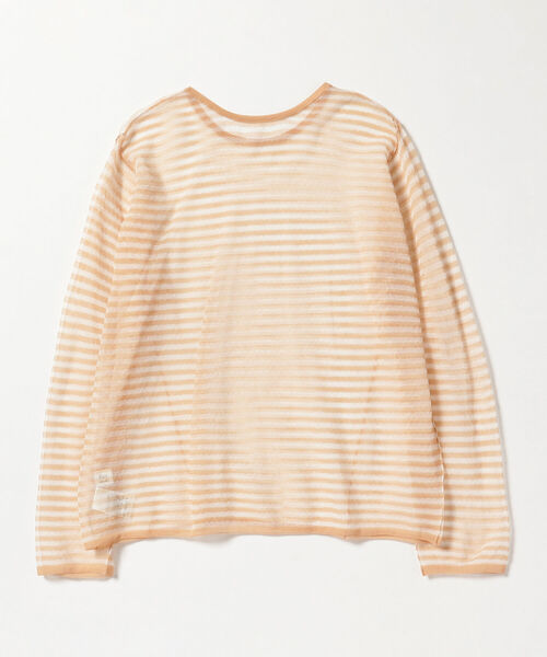 Ray BEAMS(レイビームス)の「Ray BEAMS / シアー ボーダー クルーネック ニット(ニット/セーター・レディース・ベージュ/ケリー・ONE SIZE)」の12枚目の写真