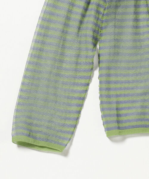 Ray BEAMS(レイビームス)の「Ray BEAMS / シアー ボーダー クルーネック ニット(ニット/セーター・レディース・ベージュ/ケリー・ONE SIZE)」の14枚目の写真