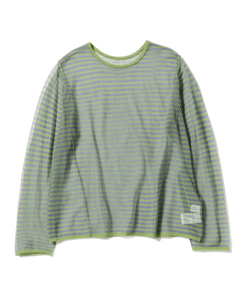 Ray BEAMS(レイビームス)の「Ray BEAMS / シアー ボーダー クルーネック ニット(ニット/セーター・レディース・ベージュ/ケリー・ONE SIZE)」の20枚目の写真