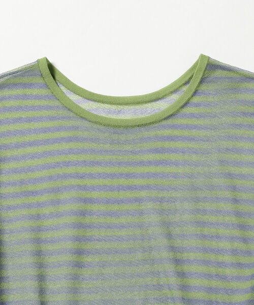 Ray BEAMS(レイビームス)の「Ray BEAMS / シアー ボーダー クルーネック ニット(ニット/セーター・レディース・ベージュ/ケリー・ONE SIZE)」の19枚目の写真