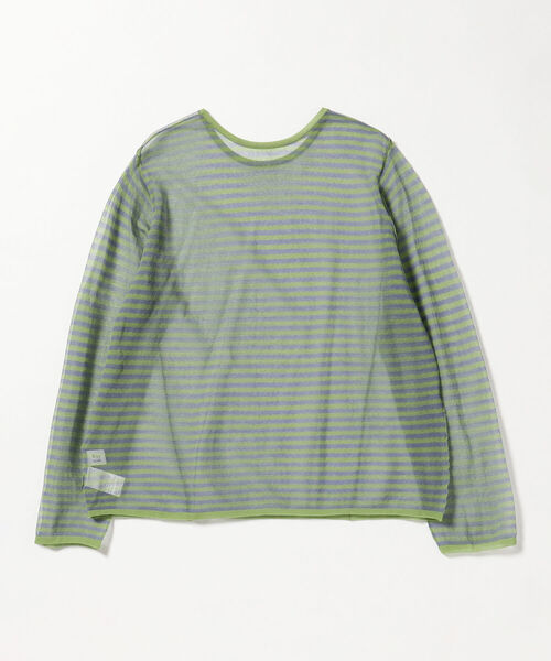 Ray BEAMS(レイビームス)の「Ray BEAMS / シアー ボーダー クルーネック ニット(ニット/セーター・レディース・ベージュ/ケリー・ONE SIZE)」の17枚目の写真