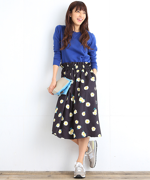 B:MING by BEAMS(ビーミングバイビームス)の「ビーミング by ビームス / ミディギャザースカート(スカート・レディース・ブラック/ネイビー・ONE SIZE)」の16枚目の写真