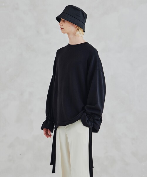 tk.TAKEO KIKUCHI（ティーケータケオキクチ）の「◆コットンナイロンバケットハット（ハット・メンズ・ブラック/オフホワイト・00）」の12枚目の写真