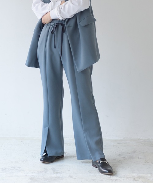 La SRIC（ラスリック）の「La SRIC / センタースリットイージーPT【セットアップ可】（その他パンツ・レディース・ベージュ/ブルー/ブラック・38）」の3枚目の写真