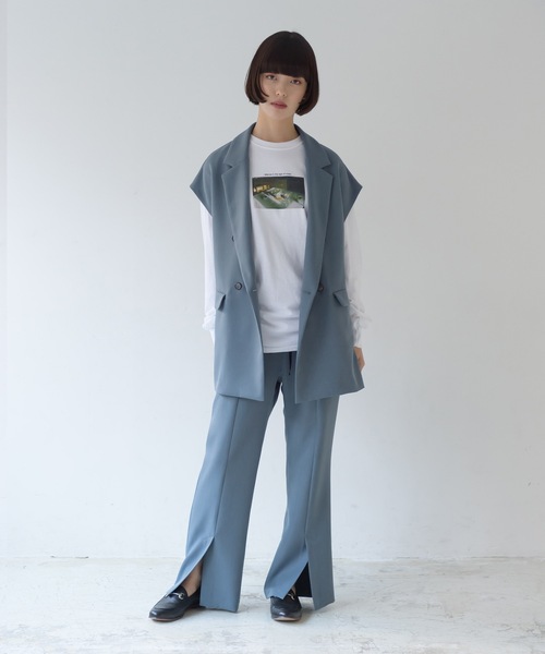 La SRIC（ラスリック）の「La SRIC / センタースリットイージーPT【セットアップ可】（その他パンツ・レディース・ベージュ/ブルー/ブラック・38）」の14枚目の写真