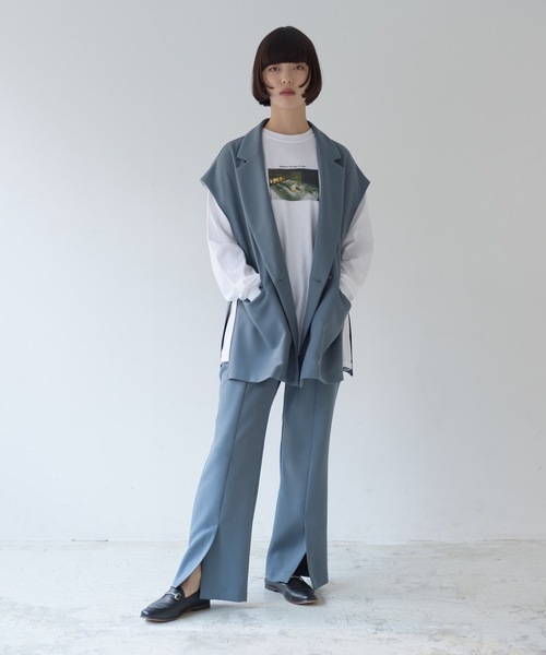 La SRIC（ラスリック）の「La SRIC / センタースリットイージーPT【セットアップ可】（その他パンツ・レディース・ベージュ/ブルー/ブラック・38）」の16枚目の写真