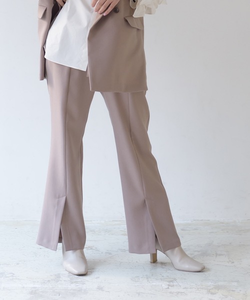 La SRIC（ラスリック）の「La SRIC / センタースリットイージーPT【セットアップ可】（その他パンツ・レディース・ベージュ/ブルー/ブラック・38）」の4枚目の写真