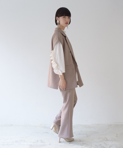 La SRIC（ラスリック）の「La SRIC / センタースリットイージーPT【セットアップ可】（その他パンツ・レディース・ベージュ/ブルー/ブラック・38）」の5枚目の写真