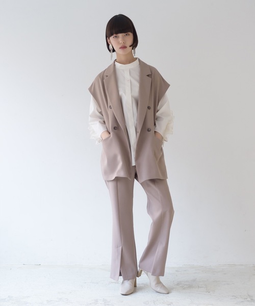 La SRIC（ラスリック）の「La SRIC / センタースリットイージーPT【セットアップ可】（その他パンツ・レディース・ベージュ/ブルー/ブラック・38）」の6枚目の写真