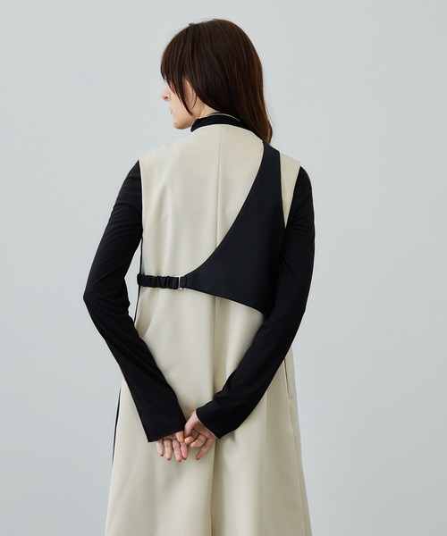 UNITED TOKYO(ユナイテッドトウキョウ)の「クロスブレイドセットワンピース(ワンピース・レディース・ホワイト/グレー・FREE)」の9枚目の写真