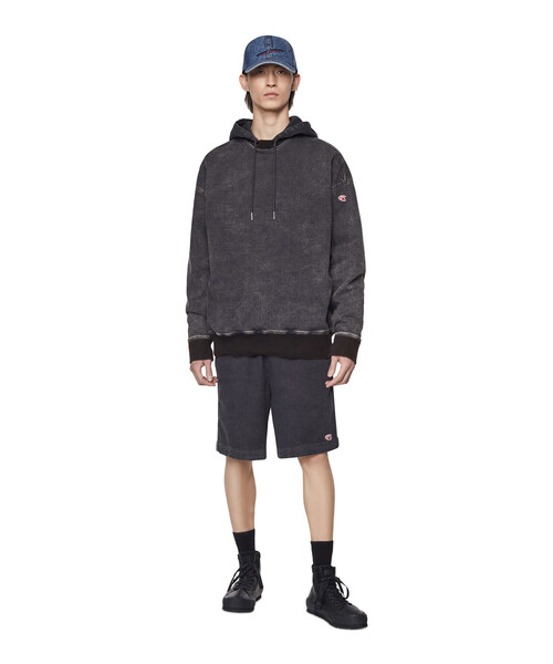 DIESEL(ディーゼル)の「メンズ MIXレザー ボリュームソール ミドルカットスニーカー(スニーカー・メンズ・レッド/ホワイト×ホワイト/ブラック・40/43/44/41/42)」の9枚目の写真